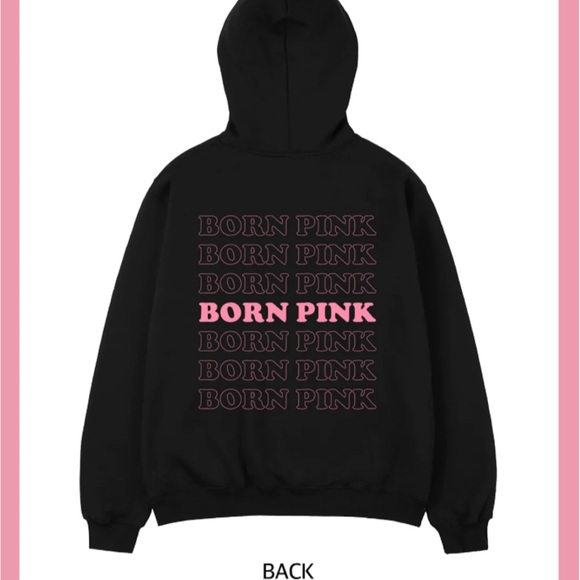🖤🩷 BLACKPINK BORN PINK WORLD TOUR SEOUL OFFICIAL MD GOODS HOODIE Black M Size - Picture 3 of 8